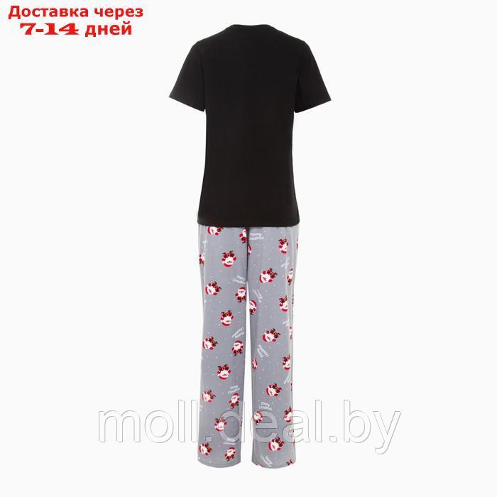 Пижама новогодняя женская (футболка и брюки) KAFTAN "Дед мороз", размер 40-42 - фото 9 - id-p194648713
