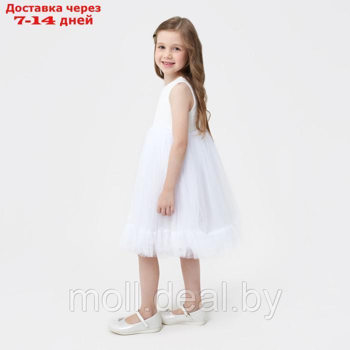 Платье для девочки MINAKU: PartyDress цвет белый, рост 110 - фото 2 - id-p194648718