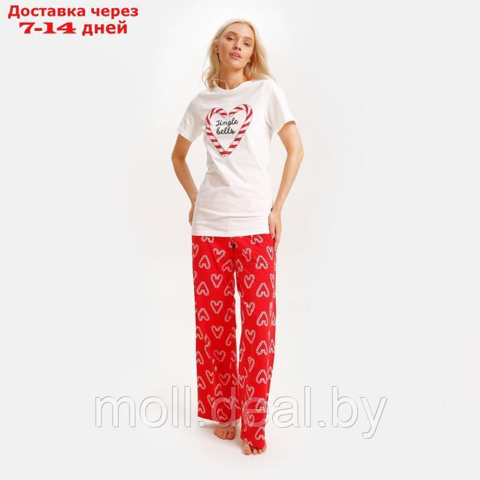 Пижама новогодняя женская (футболка и брюки) KAFTAN Girl, размер 40-42