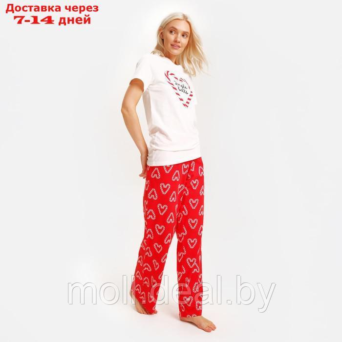 Пижама новогодняя женская (футболка и брюки) KAFTAN Girl, размер 40-42 - фото 2 - id-p194650683