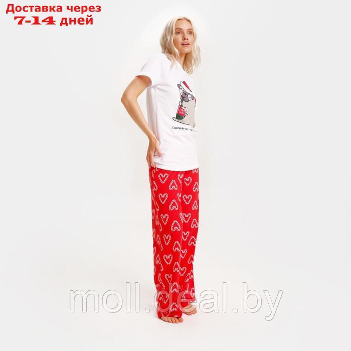 Пижама новогодняя женская KAFTAN "Мопс", размер 40-42 - фото 2 - id-p194650691