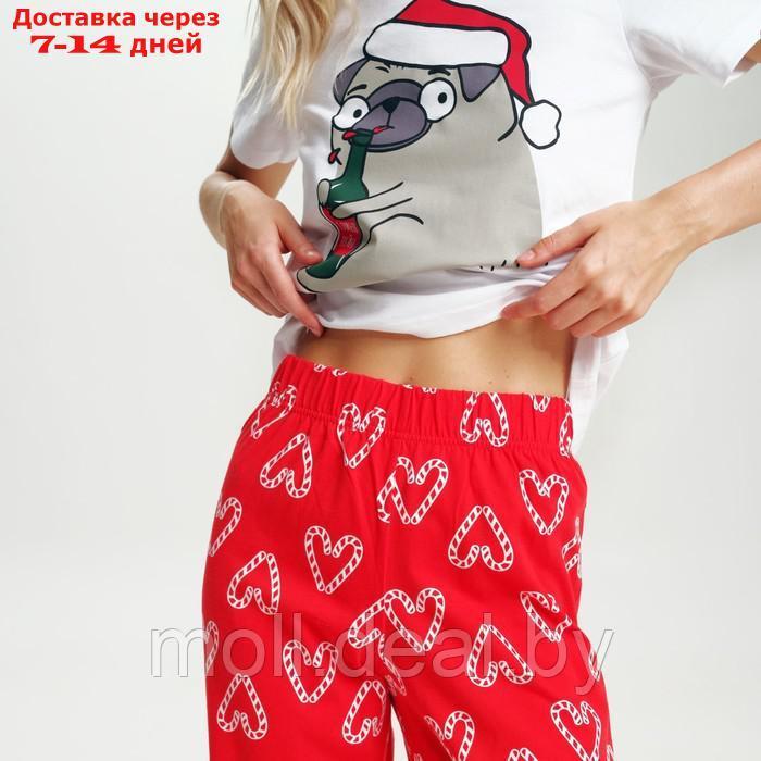 Пижама новогодняя женская KAFTAN "Мопс", размер 40-42 - фото 4 - id-p194650691