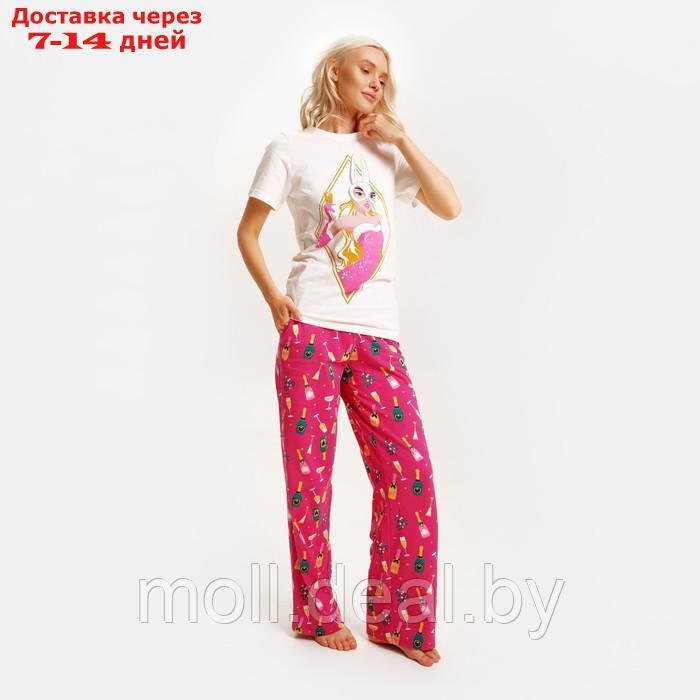 Пижама новогодняя женская (футболка и брюки) KAFTAN Girl, размер 44-46 - фото 2 - id-p194650692
