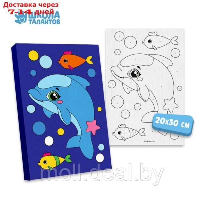 Картина по номерам (набор)"Малыш дельфин" 20х30 см - фото 1 - id-p194648835