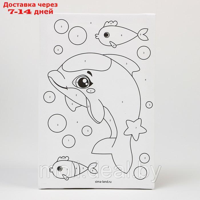Картина по номерам (набор)"Малыш дельфин" 20х30 см - фото 3 - id-p194648835