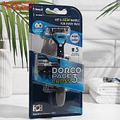 Станок для бритья Dorco Pace Cross 3 + 5 кассет, 3 лезвия с увлажняющей полоской