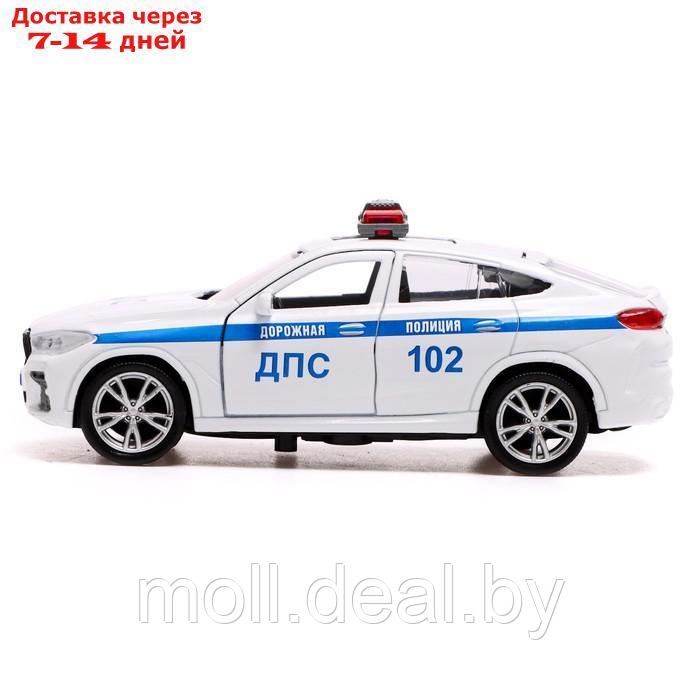 Машина металлическая "BMW X6 полиция", 12 см, двери, багаж, инерц, белый X6-12POL-WH - фото 2 - id-p194650911