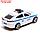 Машина металлическая "BMW X6 полиция", 12 см, двери, багаж, инерц, белый X6-12POL-WH, фото 3