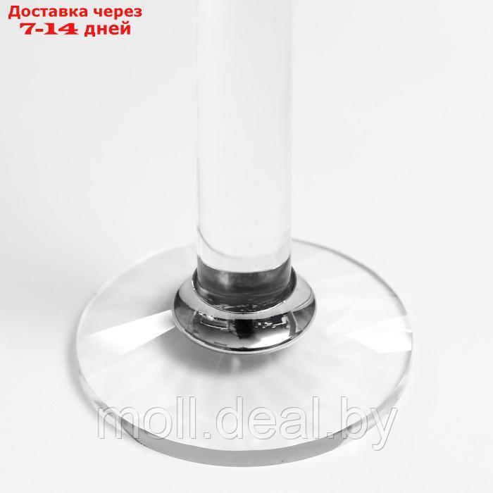 Подсвечник стекло на1 свечу "Классика на ножке" прозрачный d=2,4 см 7х7х17,2 см - фото 4 - id-p194649975
