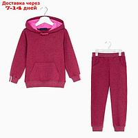 Костюм детский (толстовка, брюки) Adidas, цвет бордовый, рост 92 см (2 года)