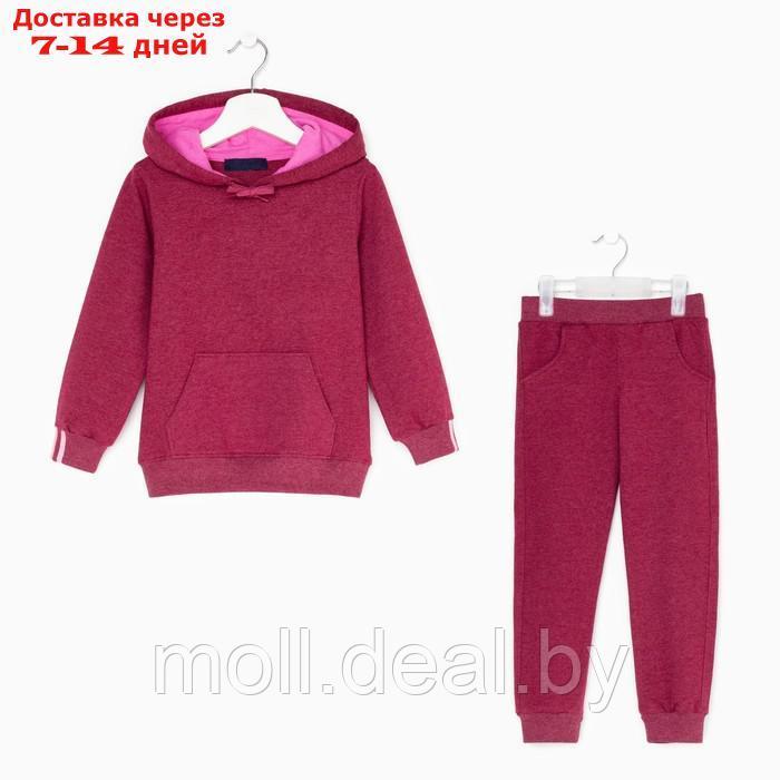 Костюм детский (толстовка, брюки) Adidas, цвет бордовый, рост 92 см (2 года) - фото 1 - id-p194649015