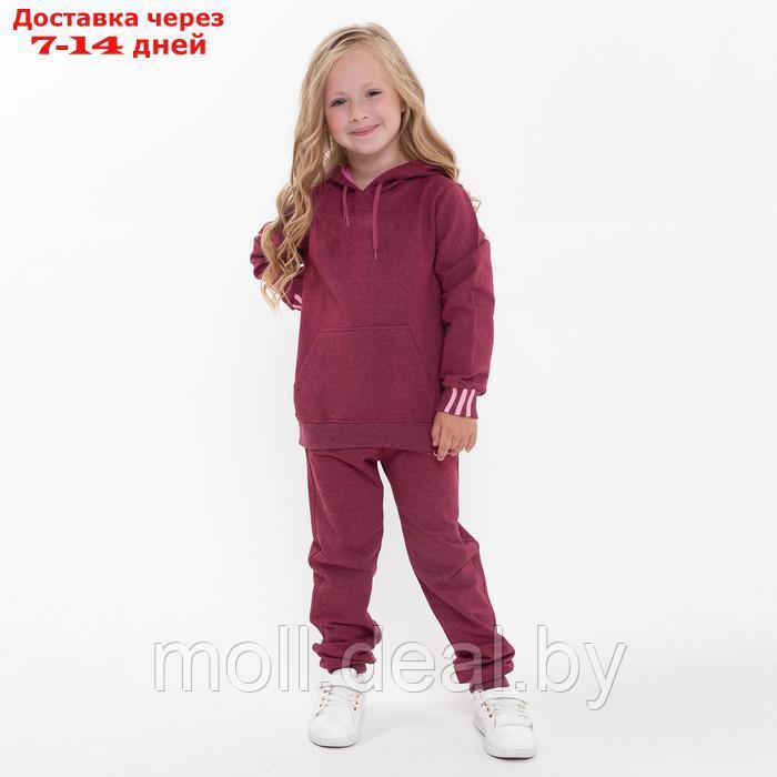 Костюм детский (толстовка, брюки) Adidas, цвет бордовый, рост 92 см (2 года) - фото 3 - id-p194649015