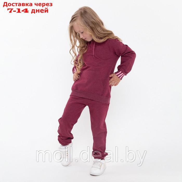 Костюм детский (толстовка, брюки) Adidas, цвет бордовый, рост 92 см (2 года) - фото 4 - id-p194649015