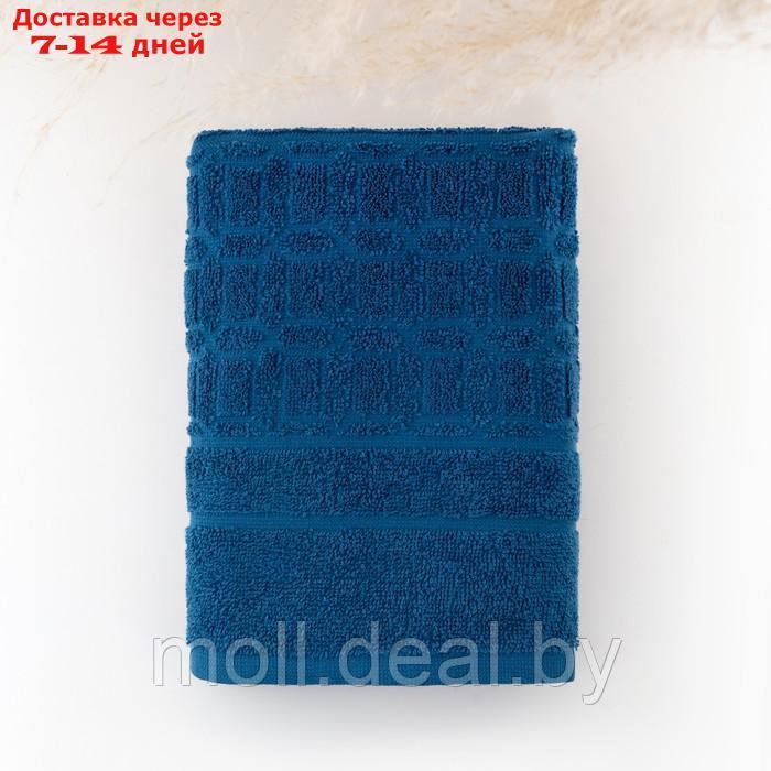 Полотенце махровое Space, размер 70х130 см, цвет синий, 320г/м, 100% хлопок - фото 2 - id-p194648062