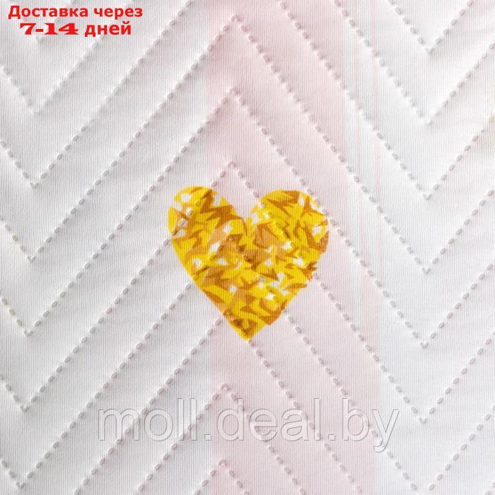 Покрывало евро макси Экономь и Я Golden hearts 240*210±5см, 100% полиэстер, 190гр/м2 - фото 2 - id-p194648128