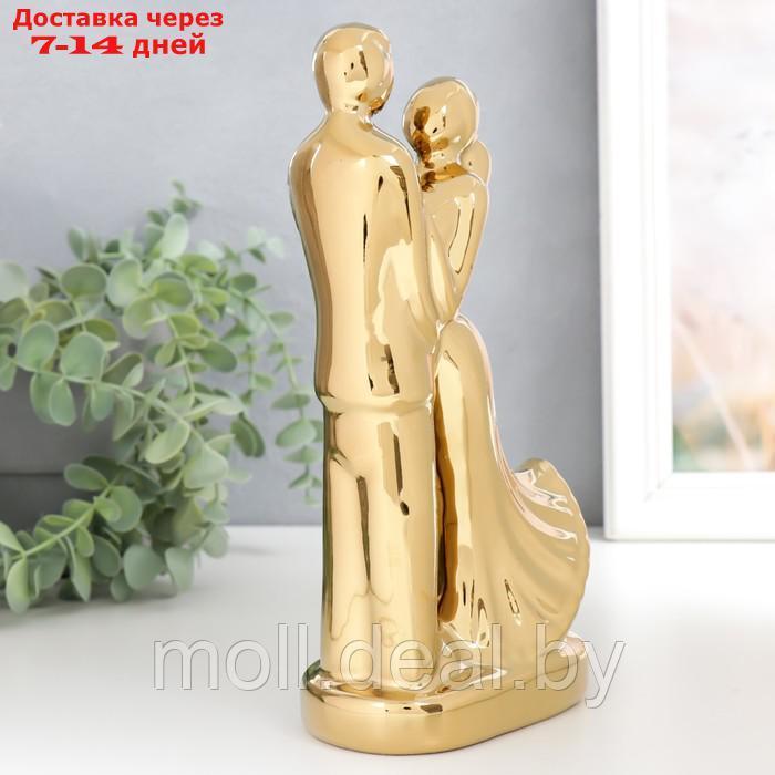 Сувенир керамика "Влюблённые" золото 22х10х6,5 см - фото 2 - id-p194649264