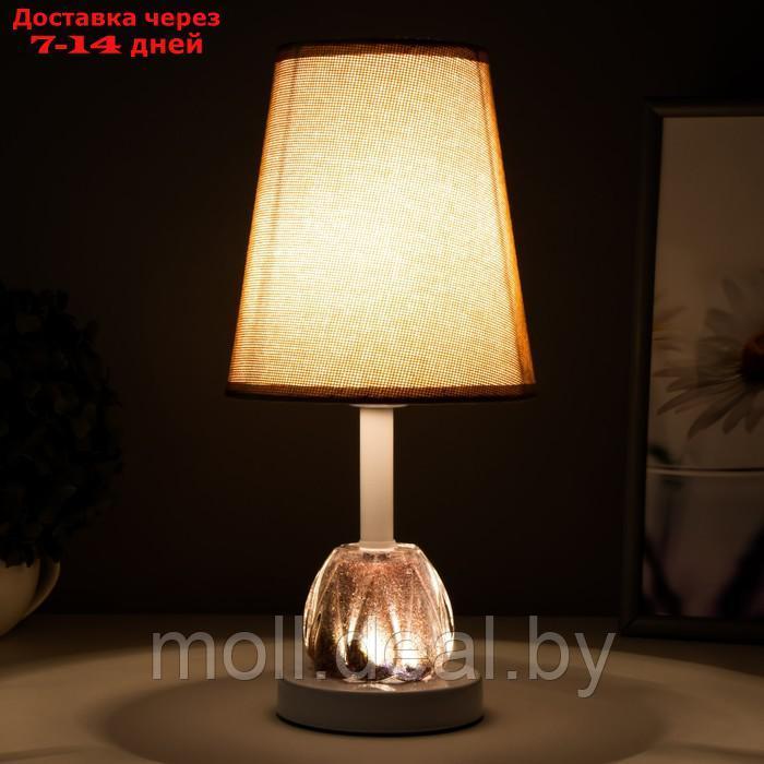 Настольная лампа "Хилтон" E27 40Вт бело-шоколадный 15х15х32 м - фото 3 - id-p194650323