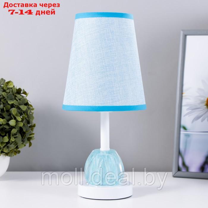 Настольная лампа "Хилтон" E27 40Вт бело-голубой 15х15х32 м - фото 1 - id-p194650347