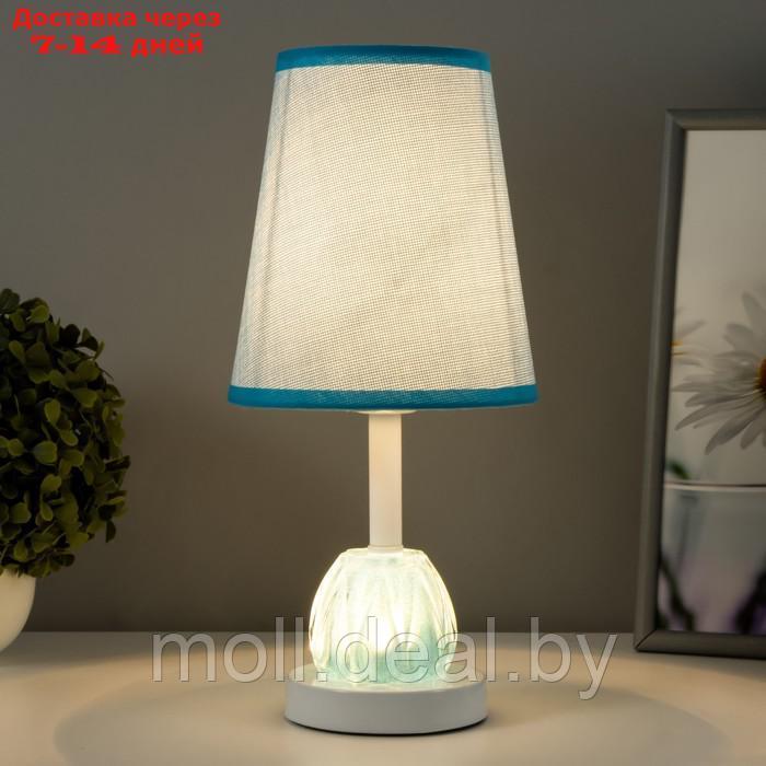 Настольная лампа "Хилтон" E27 40Вт бело-голубой 15х15х32 м - фото 2 - id-p194650347