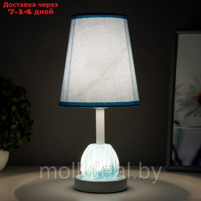 Настольная лампа "Хилтон" E27 40Вт бело-голубой 15х15х32 м - фото 3 - id-p194650347