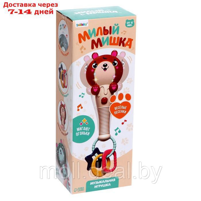 ZABIAKA Музыкальная игрушка "Милый мишка" SL-05942B звук, свет, цвет светло-коричневый - фото 3 - id-p194648459