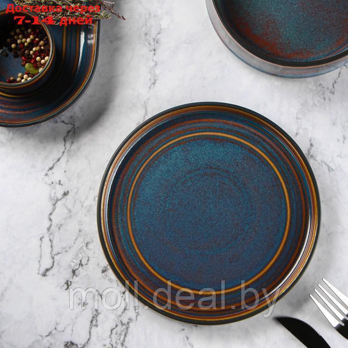 Тарелка десертная Magistro Garland 18,5×1,6 см, цвет серый с переливом - фото 3 - id-p194650426