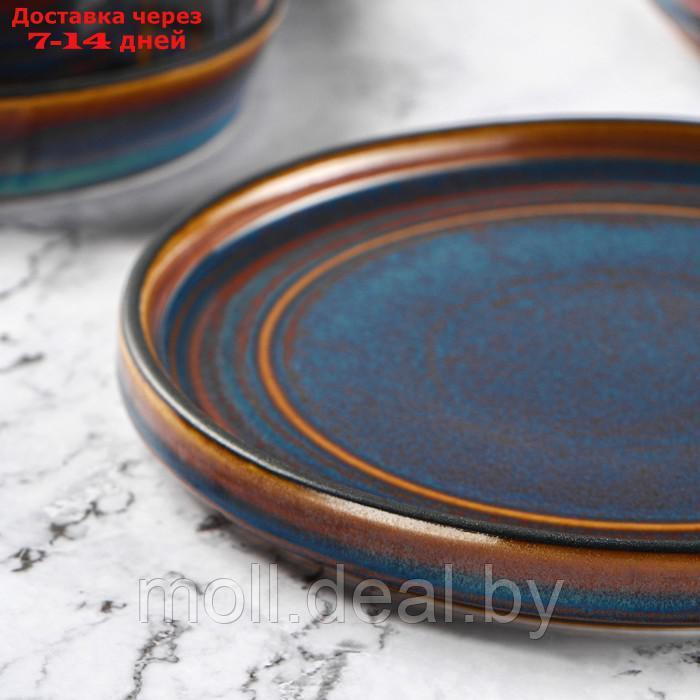 Тарелка десертная Magistro Garland 18,5×1,6 см, цвет серый с переливом - фото 5 - id-p194650426