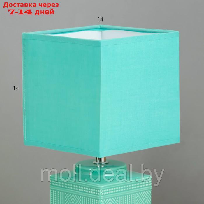 Настольная лампа Митчелл E14 40Вт лазурный 14х14х29 см - фото 4 - id-p194649518