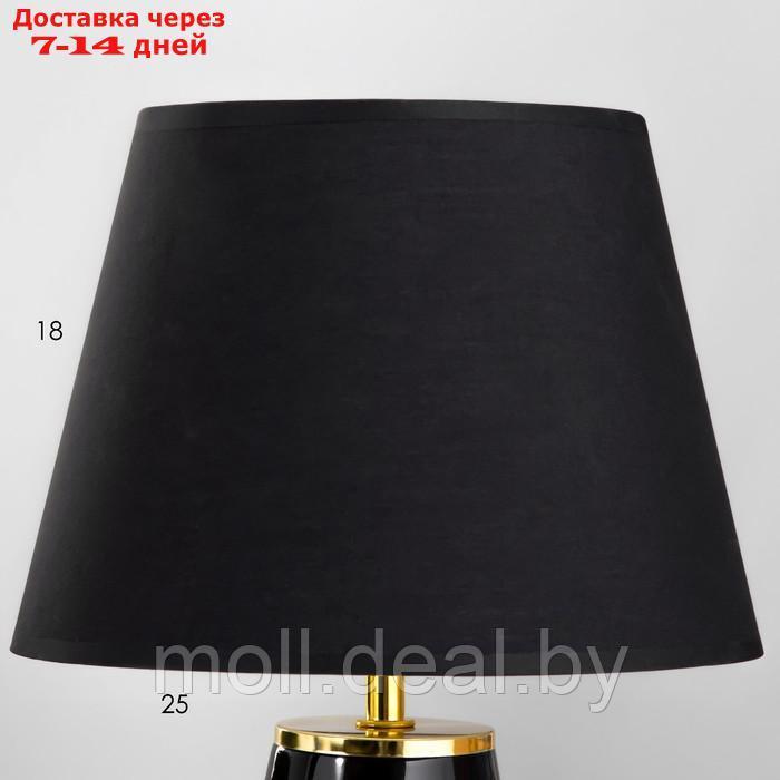 Настольная лампа Алира E14 40Вт черно-золотой 24х24х36 см - фото 4 - id-p194649522