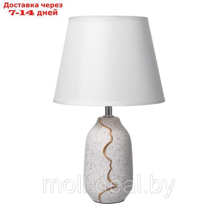 Настольная лампа "Жасмин" Е14 40Вт бело-золотой 20х20х33 см - фото 7 - id-p194649537