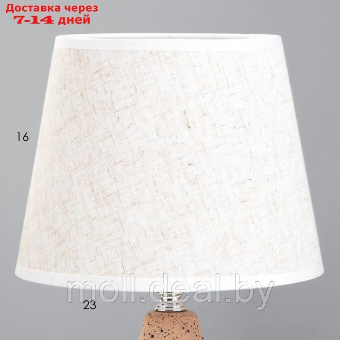 Настольная лампа Лаки E14 40Вт бежевый 19х19х31 см - фото 4 - id-p194649540