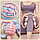 Роликовый ручной массажер универсальный (шея, тело, ноги, руки), 4 ролика ZEPMA MASSAGE Голубой, фото 3