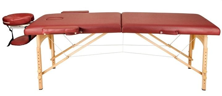 Массажный стол Atlas Sport складной 2-с деревянный 70 см бургунди - фото 3 - id-p194817729