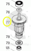 Ротор (якорь) в сборе к НМ1203C, HM1213C, MAKITA 517818-7 (оригинал)