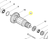 Ротор в сборе GA7050/9050 (R) (518747-7) MAKITA 518747-7 (оригинал)