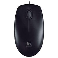 Мышь Logitech "Mouse B100", проводная, 800 dpi, 3 кнопки, черный