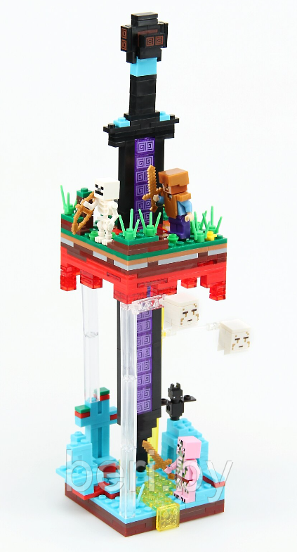 6060 Конструктор PRCK Minecraft «Защита статуи Меча», 461 деталь, свет, Аналог Лего Lego Minecraft - фото 5 - id-p194828066