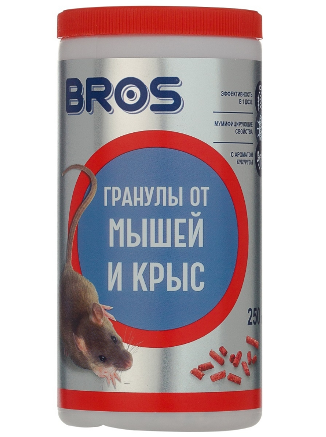 BROS гранулы от мышей и крыс 250г