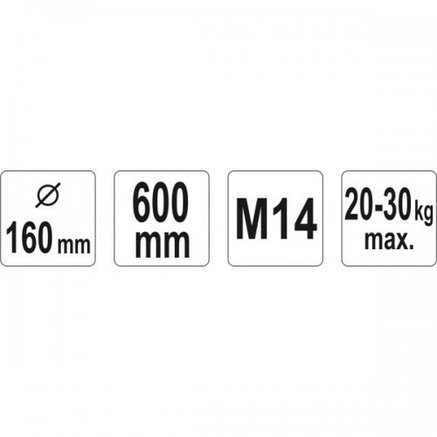 Миксер для строительных масс 160х600мм M14 "Yato" YT-5508, фото 2