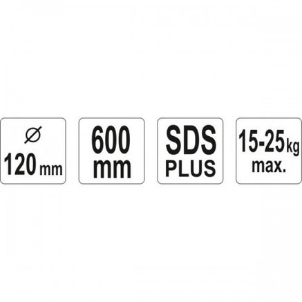 Миксер для строительных масс 120х600мм SDS+ "Yato" YT-5506, фото 2