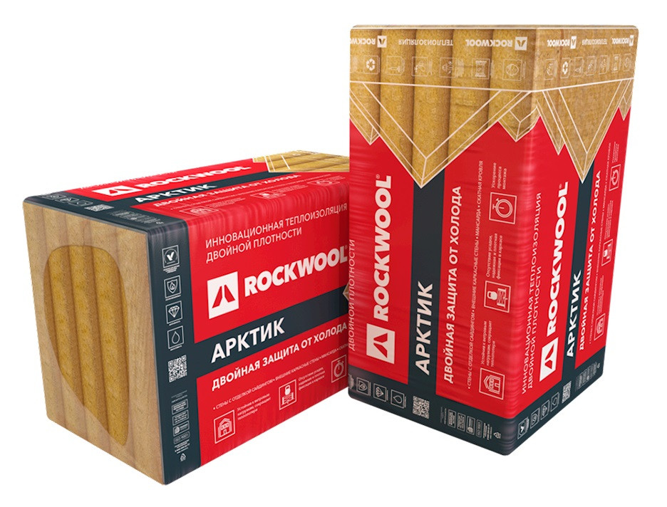 Утеплитель Rockwool Арктик (Лайт Баттс Д Экстра) 1000х600х100 мм - фото 1 - id-p194833238