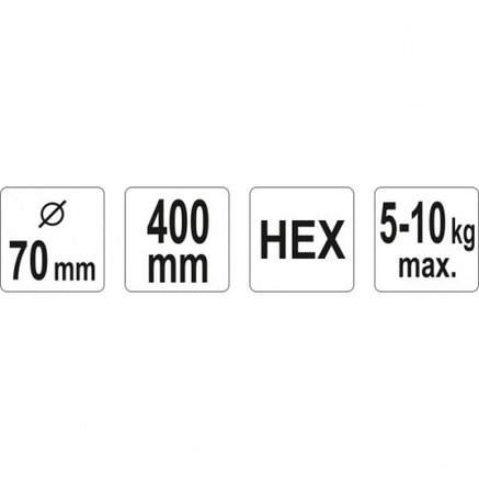 Миксер для строительных масс 70х400мм HEX "Yato" YT-5497, фото 2