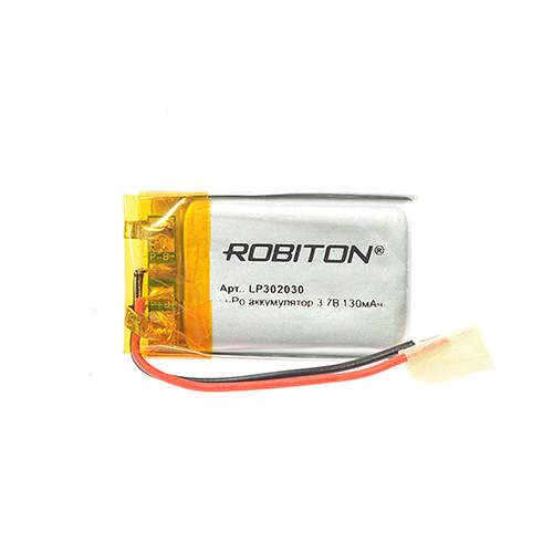 Аккумулятор Li-Po LP302030 3.7V 130 mAh Robiton - фото 1 - id-p182029383