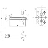 Петля регулировочная М12 под прикручивание оцинкованная, фото 2