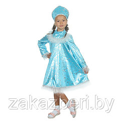 Карнавальный костюм «Снегурочка с кокеткой», атлас, р. 28, рост 98-104 см