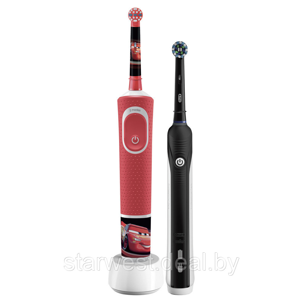 Oral-B Braun Pro 1 700 Black + Vitality 100 Kids Cars Набор электрических зубных щеток - фото 3 - id-p194853542