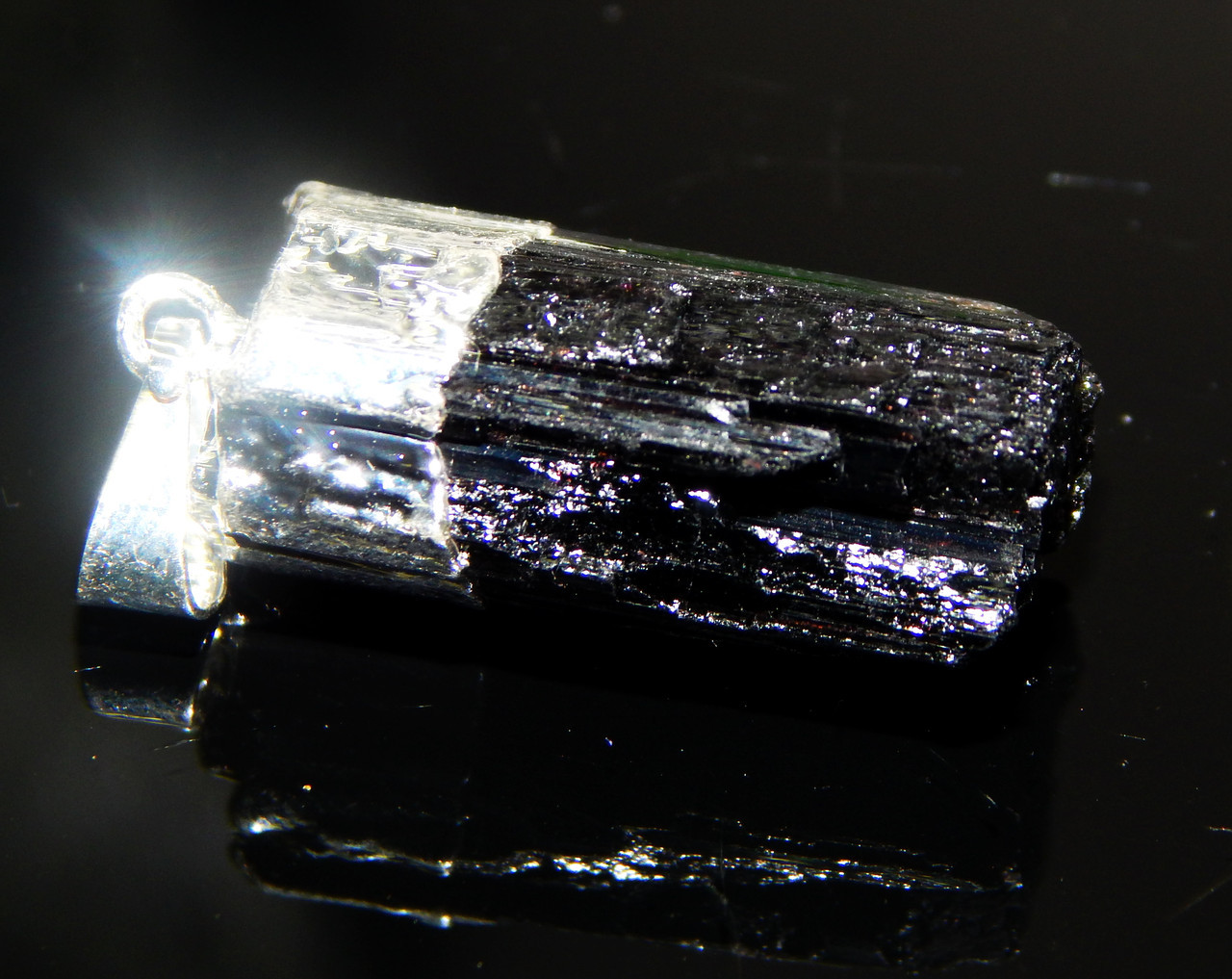 Подвеска - минерал Черный Турмалин, Шерл - фото 1 - id-p194855428