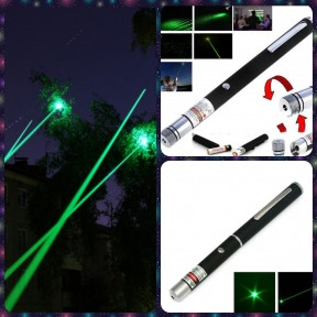 Лазерная указка Green Laser Pointer с 1 активной насадкой - фото 1 - id-p194856145