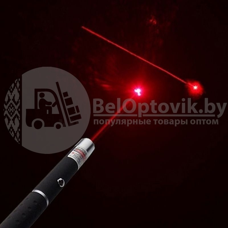 Лазерная указка с 4 активными насадками Red Laser Pointer (красный луч) - фото 10 - id-p194856780