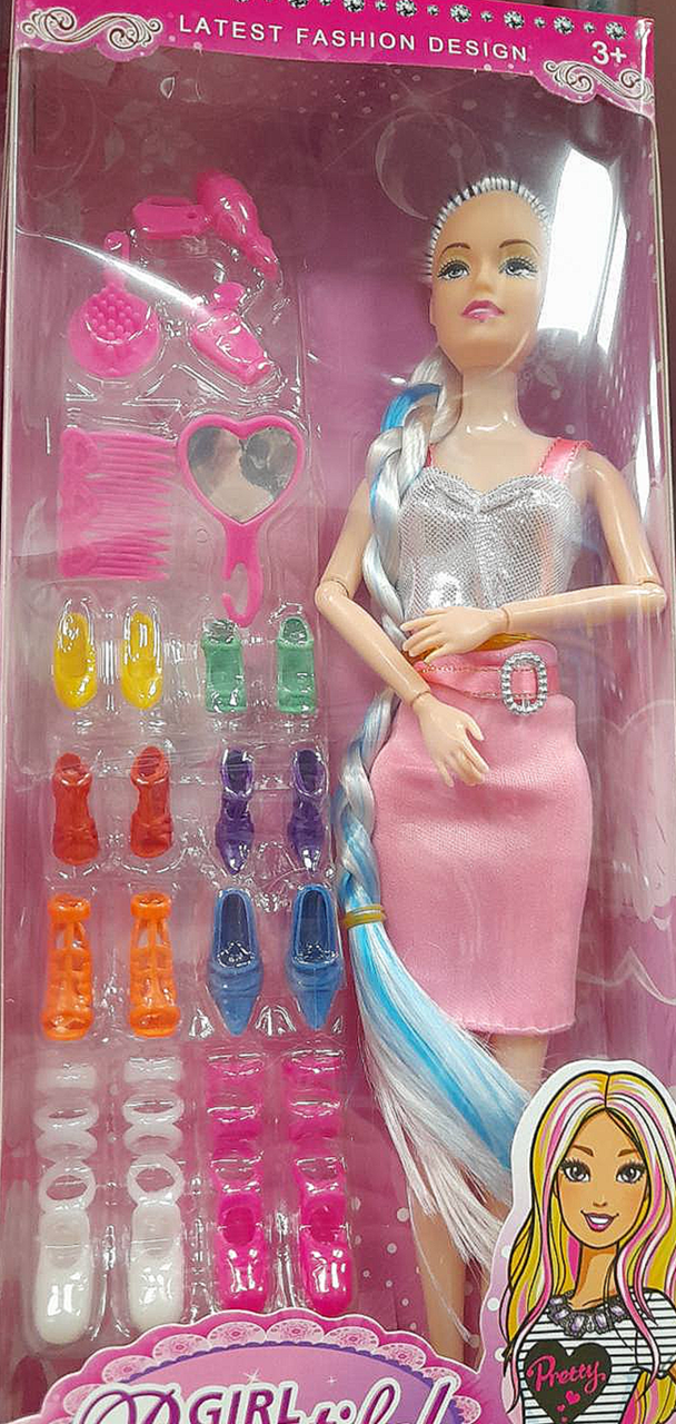 Набор кукла шарнирная Барби Barbie с аксессуарами обувью - фото 1 - id-p194865101